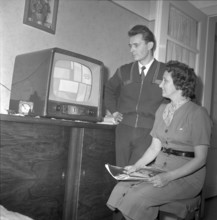 Gaston Fleury, the 30000 th licensee in Switzerland; 1957.
