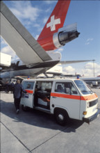 Transport of premature baby by Swiss ambulance service 1989.