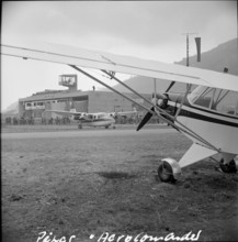 Piper at airfield Lugano-Agno 1958.