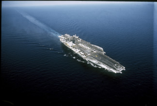 US-Aircraft Carrier John F. Kennedy in the Mediterranean.