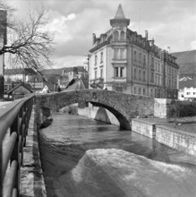 Delemont; Stone bridge Pont de la Maltiere ; 1954.