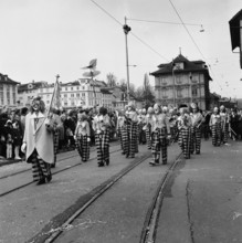 Carnival parade in Zurich, 1960.
