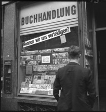 Window of a bookshop; 1939.