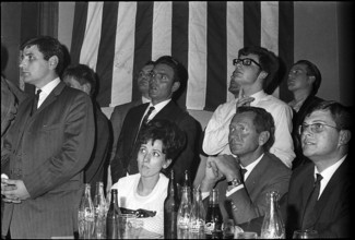 Spectators at International match Switzerland - USA 1966.
