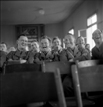 Entertainment in the evening for soldiers; 1940.