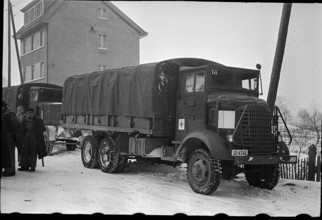 Truck of the International Red Cross in Geneva, 1944.