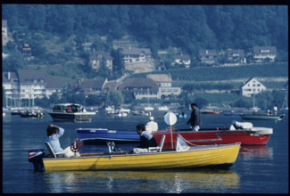 Fishing boats on lake Bienne 1984.