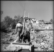 Building site Aletsch power station 1949.