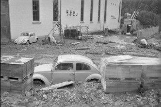 Burst pipe, Waggital power station 1970.