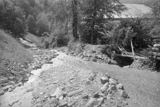 Burst pipe, Waggital power station 1970.