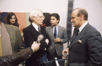 Andy Warhol in Zurich 1976.