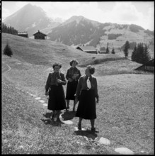 Girl scouts in Adelboden, 1952.