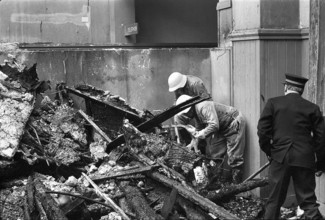 Fire at Lucerne main station 1971.