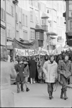 Protest of Bunkerjugend in Zurich, carnival 1971.