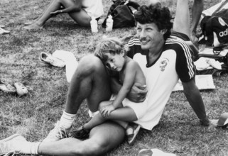 Roland Dalhaeuser and daughter Ramona, 1983.
