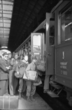 After WW 2: US american soldiers in Zurich, 1945.