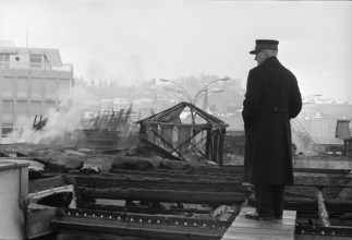 Fire at Lucerne main station 1971.