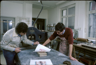 Heinz Peter Kohler printing lithographies 1983.