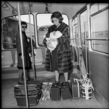 Sofia of Spain with daughter Elena in Geneva, 1964.