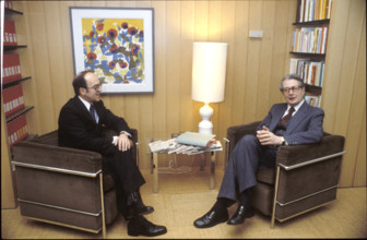 Kurt Furgler with Hans Jochen Vogel, 1979.