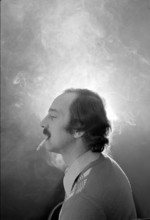 Man smoking cigarette, 1973.