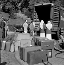 Baggage of King Saud and his entourage, Geneva 1957.