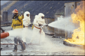 Fire Brigade Exercise, firefighting.
