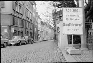 Noise abatement: night driving ban downtown Zurich 1972.