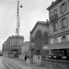 Geneva, Halle de Rive: covered market; 1960.