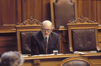 Alphons Egli in the National Council 1983.