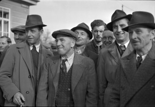 Workers of the rayon factory Feldmuhle AG on strike, 1946.