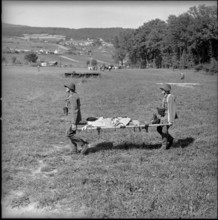Medical service demonstration, Colombier 1963.