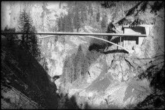 Concrete bridge of San Bernardino road in Rofla ravine 1967.