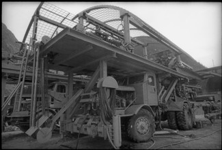 Tunnelling machine, Goschenen 1970.
