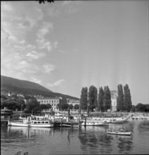 Ships in the Harbour, Neuchatel 1950.