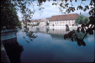 City of Solothurn: Houses on the shore of Aare, 1981.