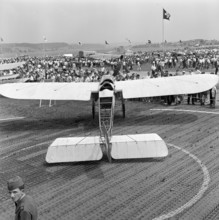 Oldtimer airplane at air show, Dubendorf 1964.
