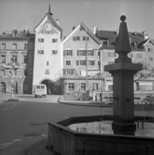 Chur: fountain near Obertor; 1957.