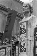 Bust with SS runes during student riots in Paris 1968.