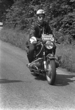 Tour de Suisse 1967: Motor cycle policeman.