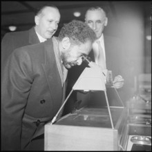 Emperor Haile Selassie visits Oerlikon-Buhrle, 1954.