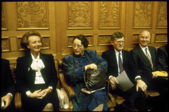 Monika Weber and Kaspar Villiger at election of the Bundesrat 1989.