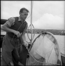 Hans Ribi, fish brood institute Ermatingen, pilot plant 1956.