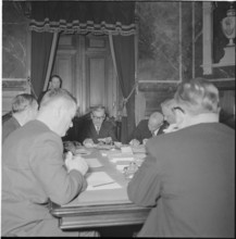 Officials counting votes, election of the Bundesrat 1954.