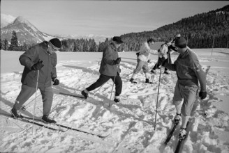 Cross country skiing course in Alt St. Johann, 1967