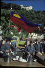 Swiss soldiers at the 40th jubilee of Franz Josef II of Liechtenstein, 1978