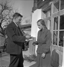 Girl and father, 1943