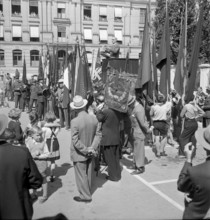 Speaker at May Day rallies in Berne 1952