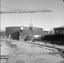 Aigle, refinery under construction; 1960