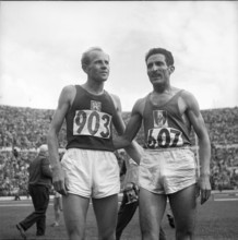 Olympic Games Helsinki 1952: 1. Zatopek, 2. Mimoun, 5000m
